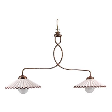 ONLI - Candeeiro suspenso ROSINA 2xE27/22W/230V bronze