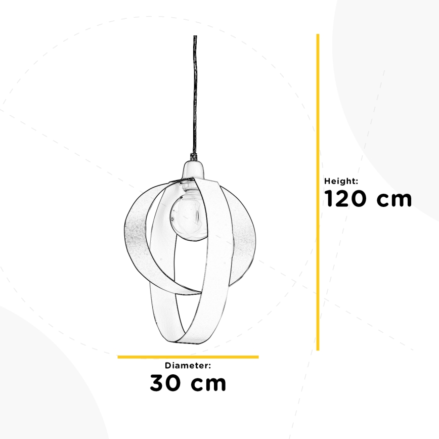 ONLI - Candeeiro suspenso SERENA 1xE27/22W/230V branco