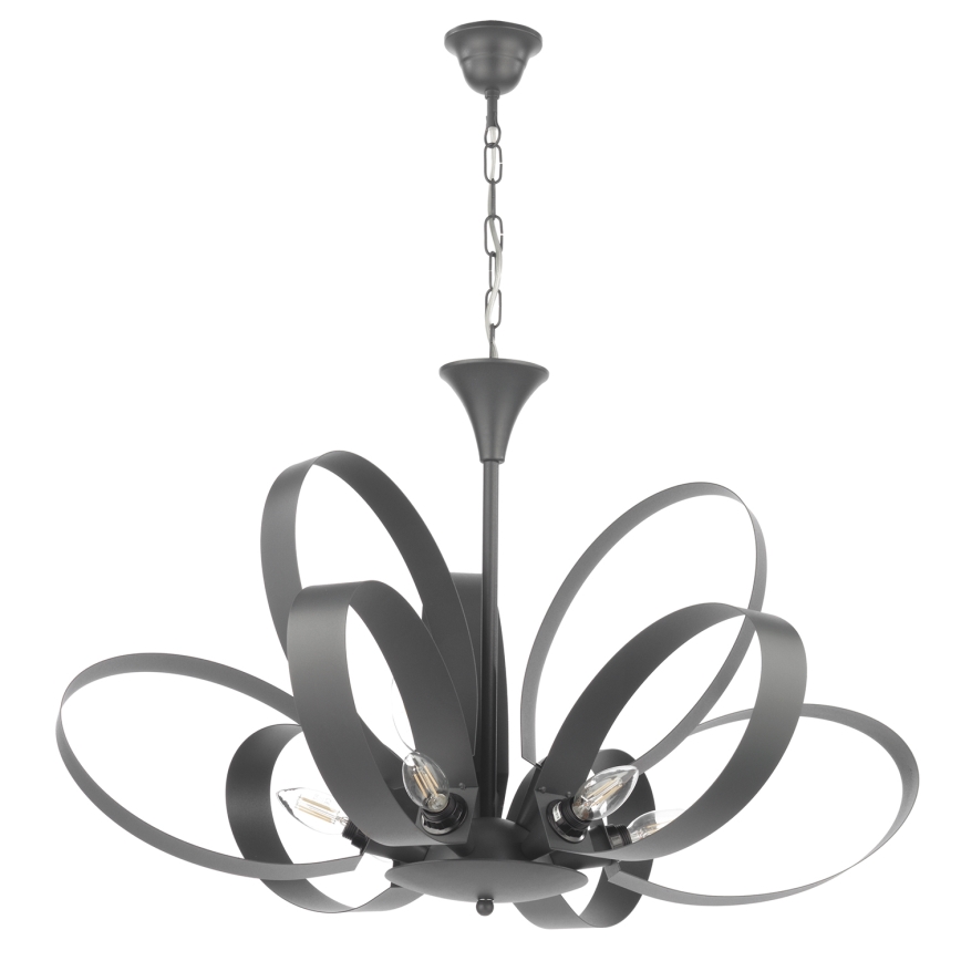 ONLI - Candeeiro suspenso SERENA 9xE14/6W/230V preto