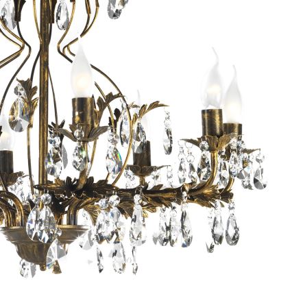 ONLI - Candeeiro suspenso TERESA 8xE14/6W/230V bronze