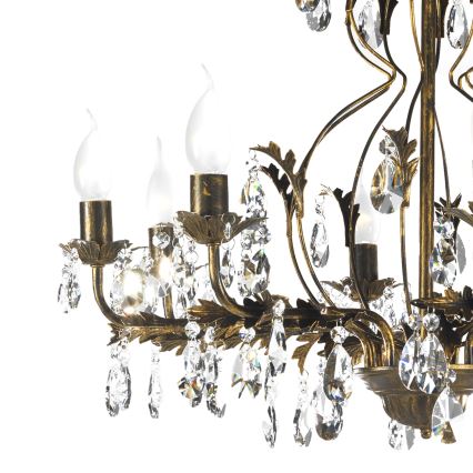 ONLI - Candeeiro suspenso TERESA 8xE14/6W/230V bronze