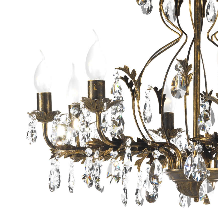 ONLI - Candeeiro suspenso TERESA 8xE14/6W/230V bronze