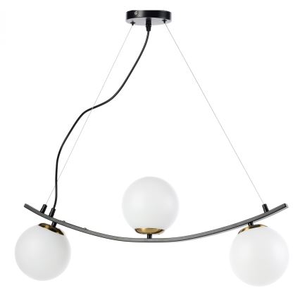 ONLI - Candeeiro suspenso TRIO 3xE14/6W/230V preto