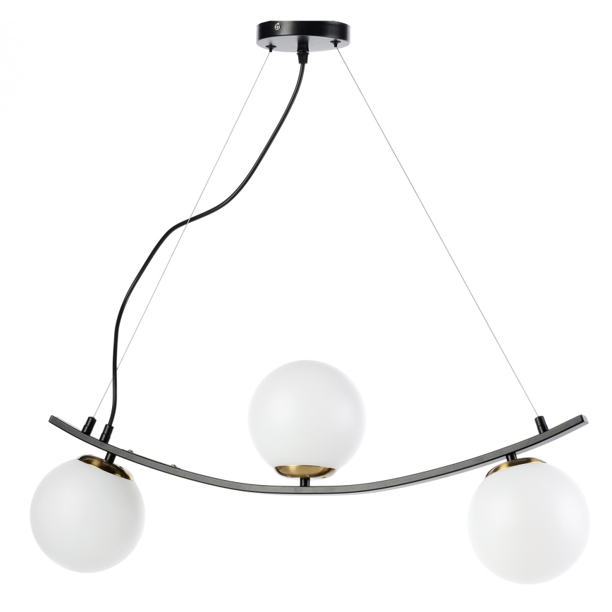 ONLI - Candeeiro suspenso TRIO 3xE14/6W/230V preto