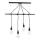 ONLI - Candeeiro suspenso WIRE 4xE27/15W/230V preto