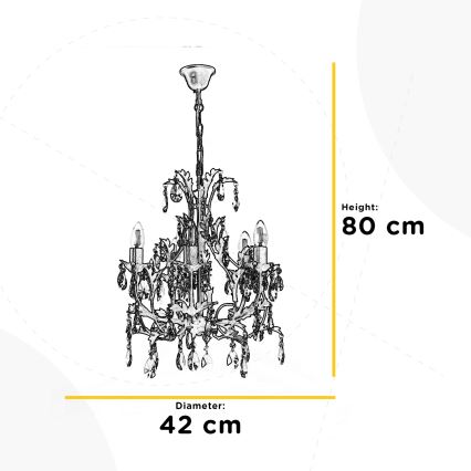 ONLI - Candelabro suspenso BOTTE 5xE14/6W/230V