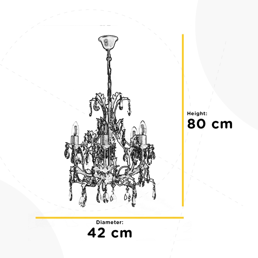 ONLI - Candelabro suspenso BOTTE 5xE14/6W/230V