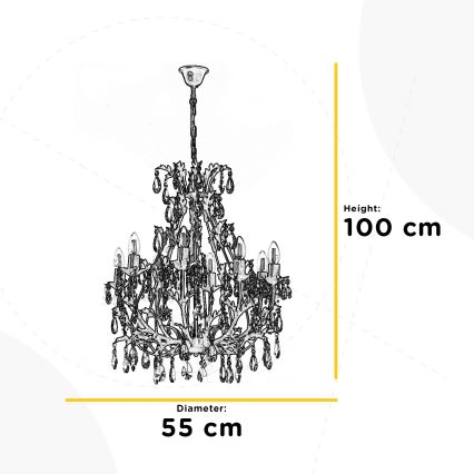 ONLI - Candelabro suspenso BOTTE 8xE14/6W/230V