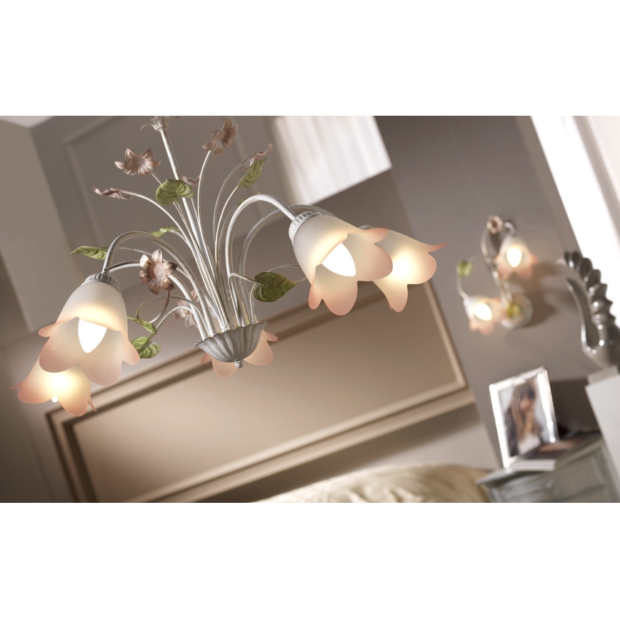 ONLI - Candelabro suspenso BOTTON DORO 5xE14/6W/230V