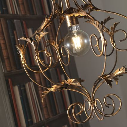 ONLI - Candelabro suspenso CONTESSA 1xE27/22W/230V bronze