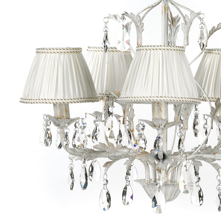 ONLI - Candelabro suspenso KAREN 5xE14/6W/230V branco