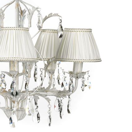 ONLI - Candelabro suspenso KAREN 5xE14/6W/230V branco
