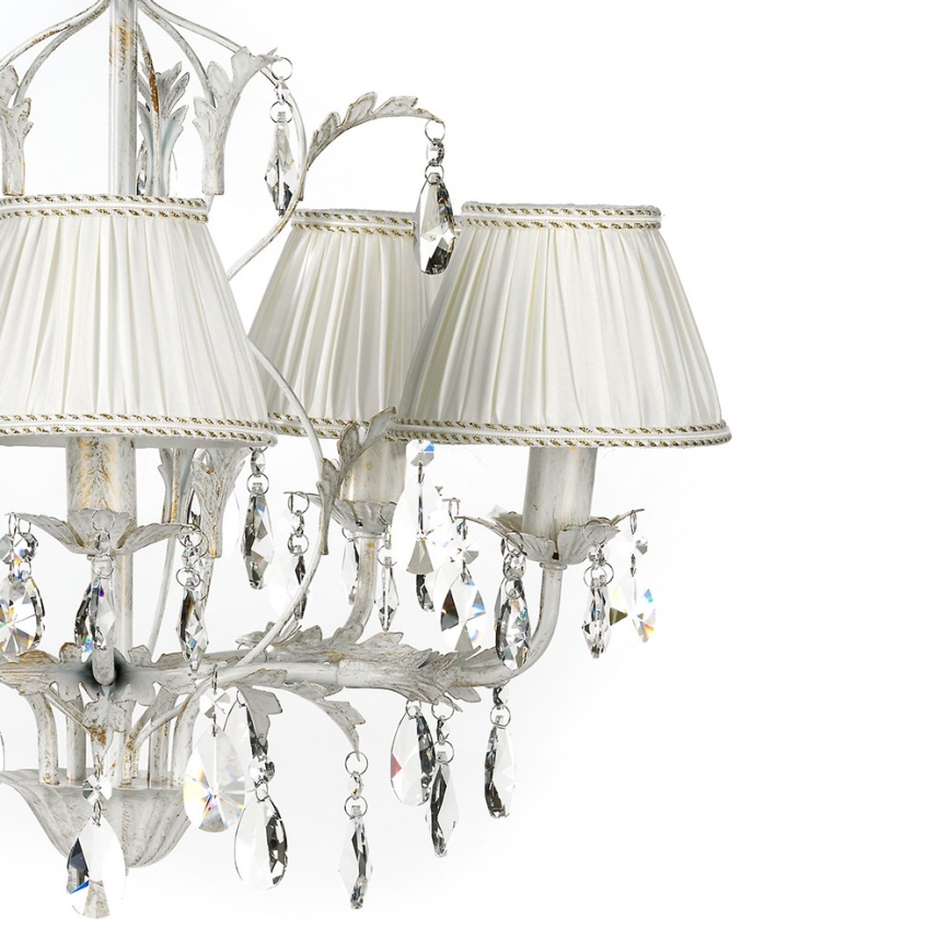 ONLI - Candelabro suspenso KAREN 5xE14/6W/230V branco