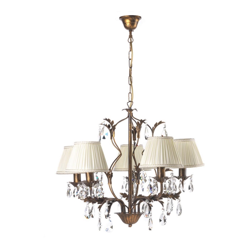 ONLI - Candelabro suspenso KAREN 5xE14/6W/230V bronze