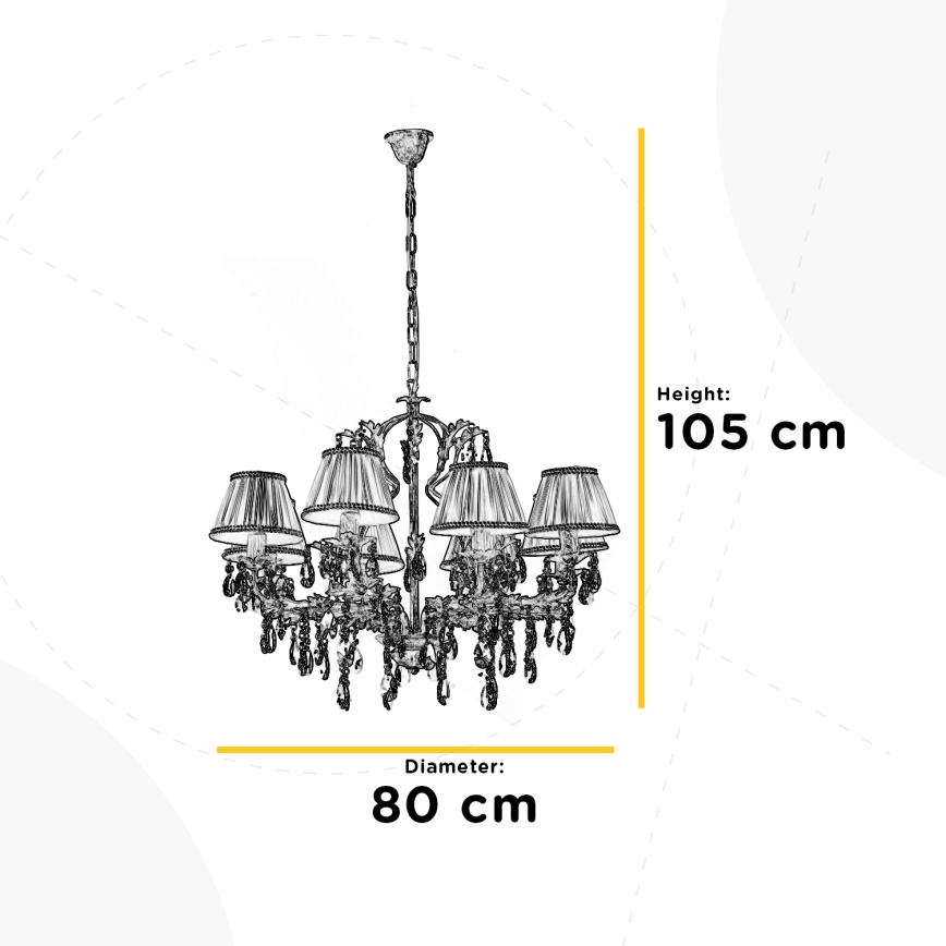 ONLI - Candelabro suspenso KAREN 5xE14/6W/230V bronze
