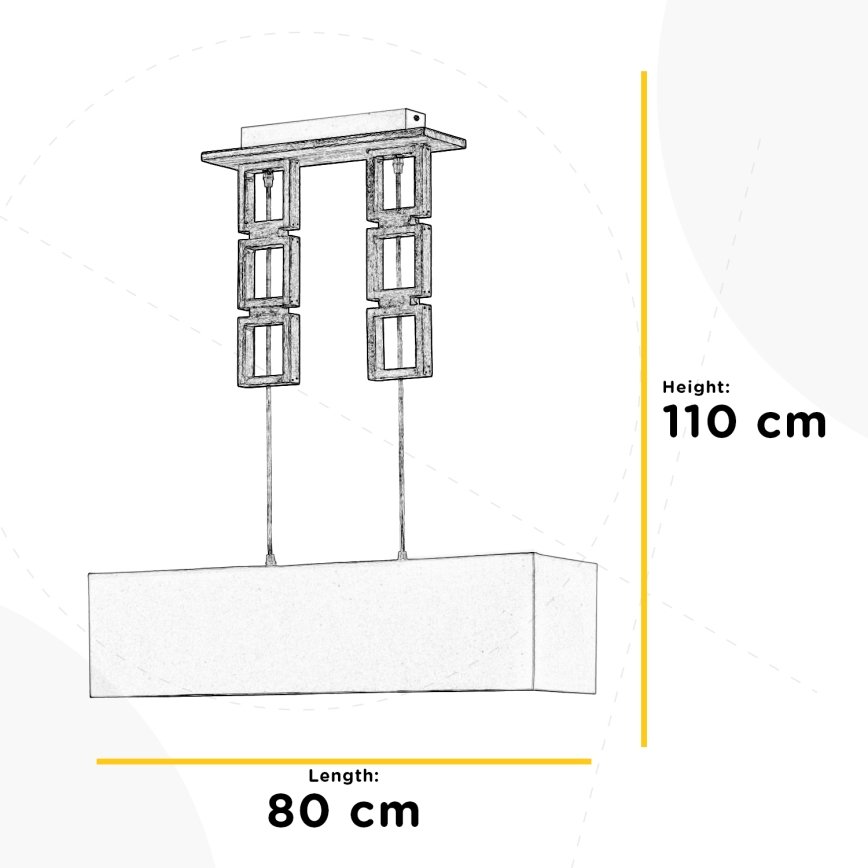 ONLI - Candelabro suspenso KISAR 2xE27/22W/230V
