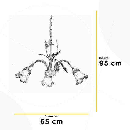 ONLI - Candelabro suspenso LANCIA 3xE14/6W/230V