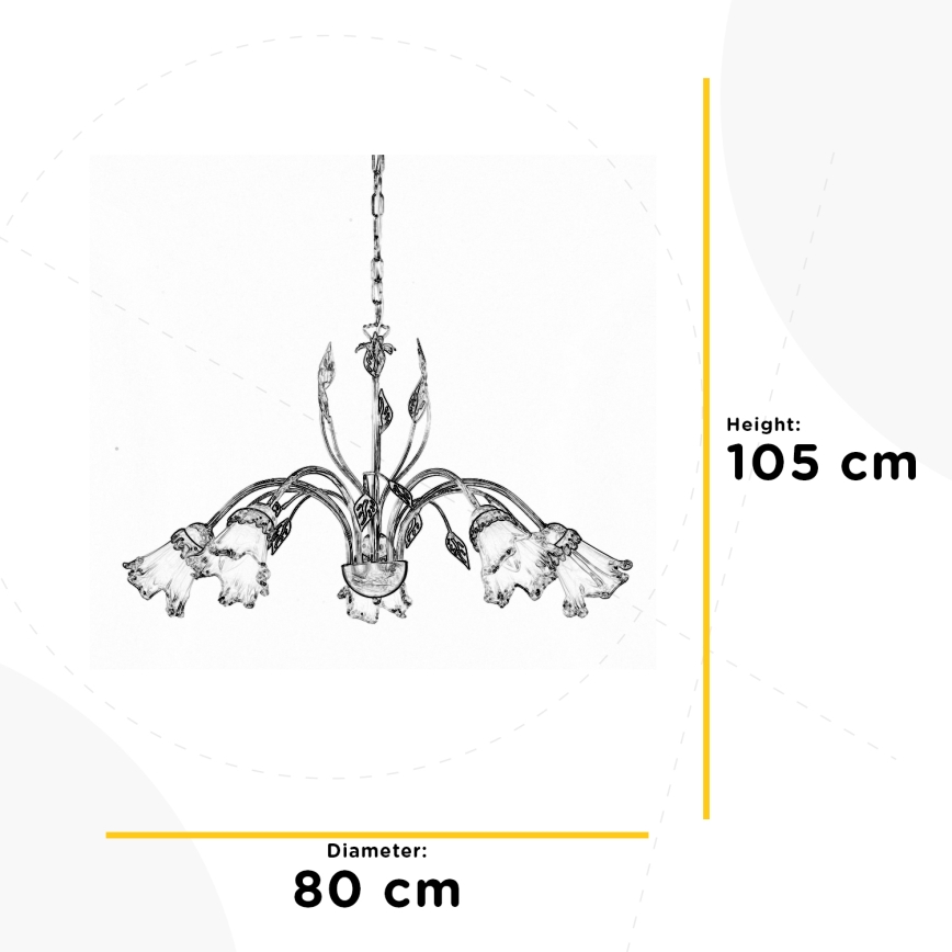ONLI - Candelabro suspenso LANCIA 5xE14/6W/230V
