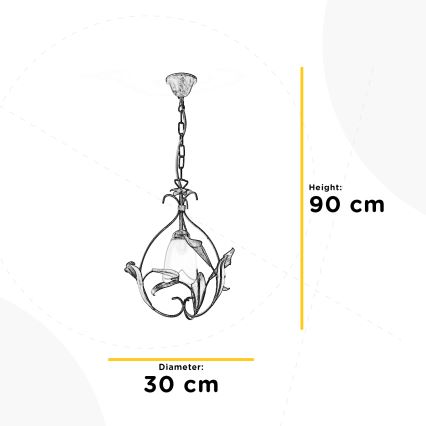 ONLI - Candelabro suspenso LUCREZIA 1xE14/6W/230V bronze