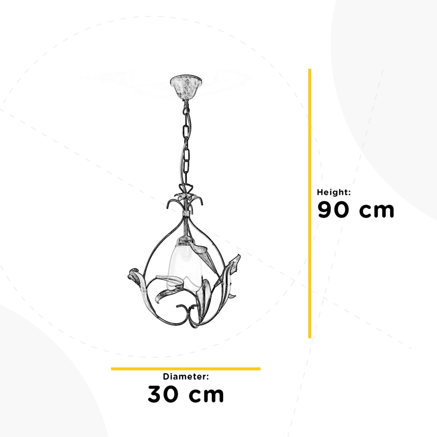 ONLI - Candelabro suspenso LUCREZIA 1xE14/6W/230V bronze