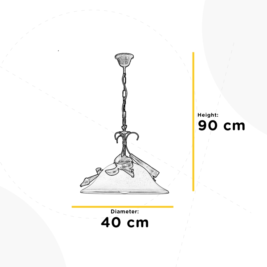 ONLI - Candelabro suspenso LUCREZIA 1xE27/22W/230V bronze