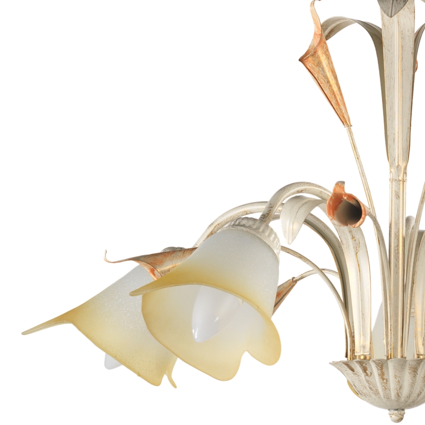 ONLI - Candelabro suspenso LUCREZIA 5xE14/6W/230V creme