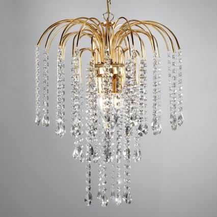 ONLI - Candelabro suspenso PIOGGIA 3xE14/6W/230V dourada