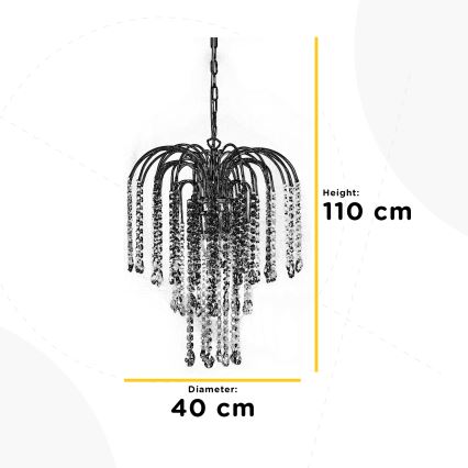 ONLI - Candelabro suspenso PIOGGIA 3xE14/6W/230V dourada