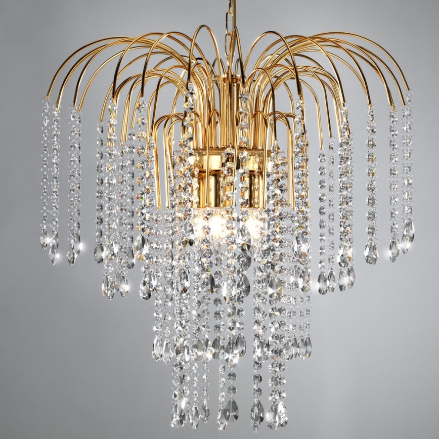 ONLI - Candelabro suspenso PIOGGIA 5xE14/6W/230V dourada