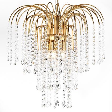 ONLI - Candelabro suspenso PIOGGIA 5xE14/6W/230V dourada