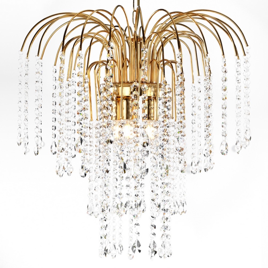 ONLI - Candelabro suspenso PIOGGIA 5xE14/6W/230V dourada