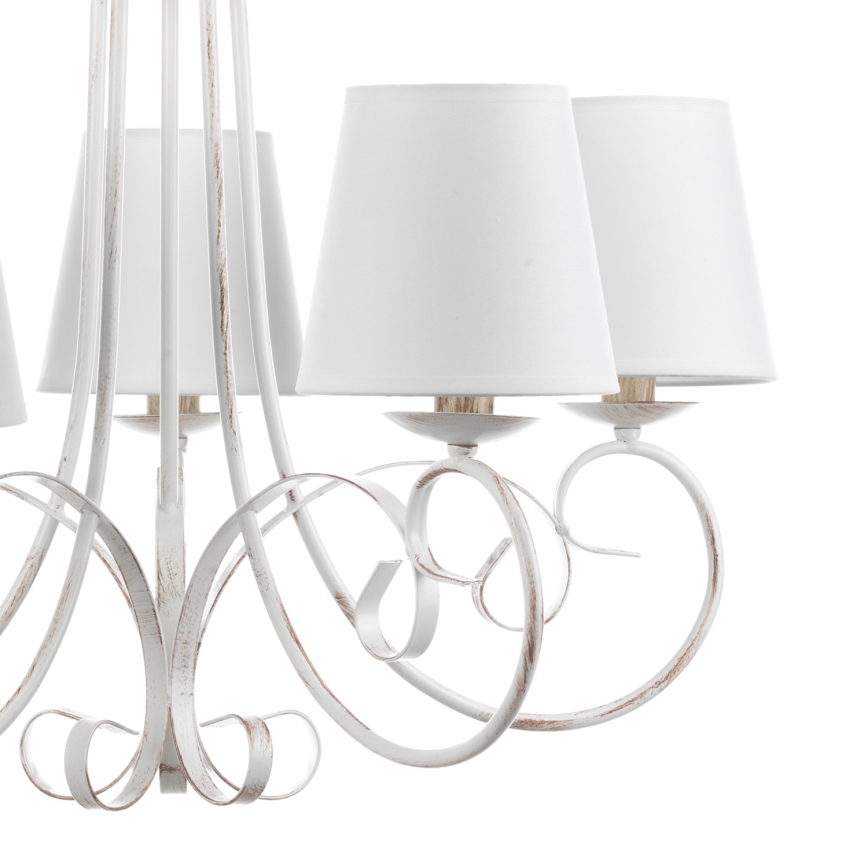 ONLI - Candelabro suspenso POMPEI 5xE14/6W/320V branco