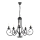 ONLI - Candelabro suspenso POMPEI 5xE14/6W/320V preto