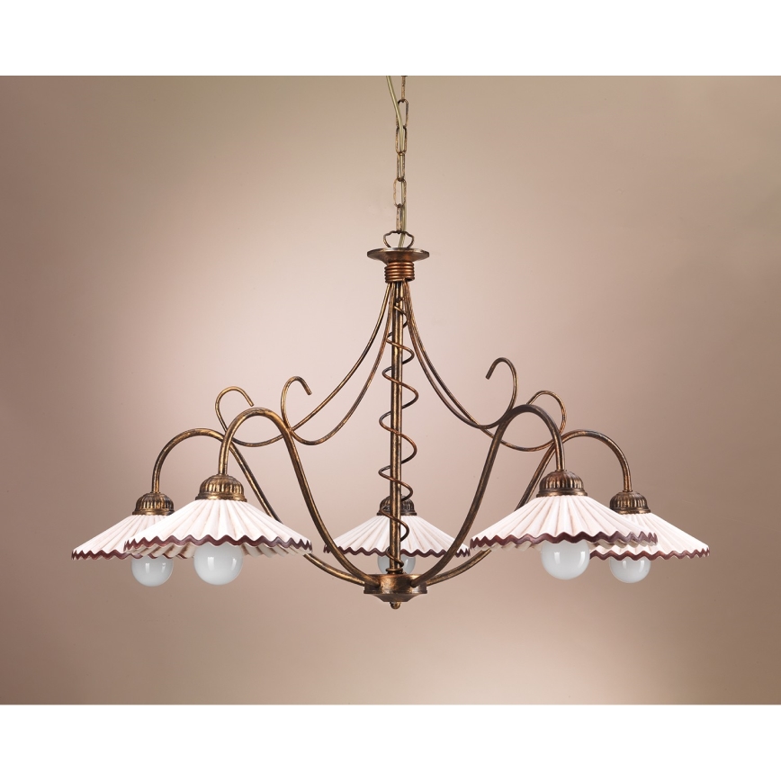 ONLI - Candelabro suspenso ROSINA 5xE14/6W/230V