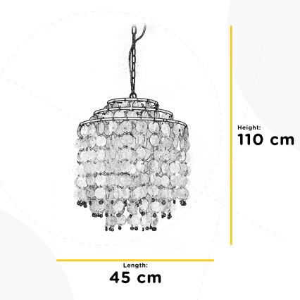 ONLI - Candelabro suspenso RUBEN 3xE27/22W/230V
