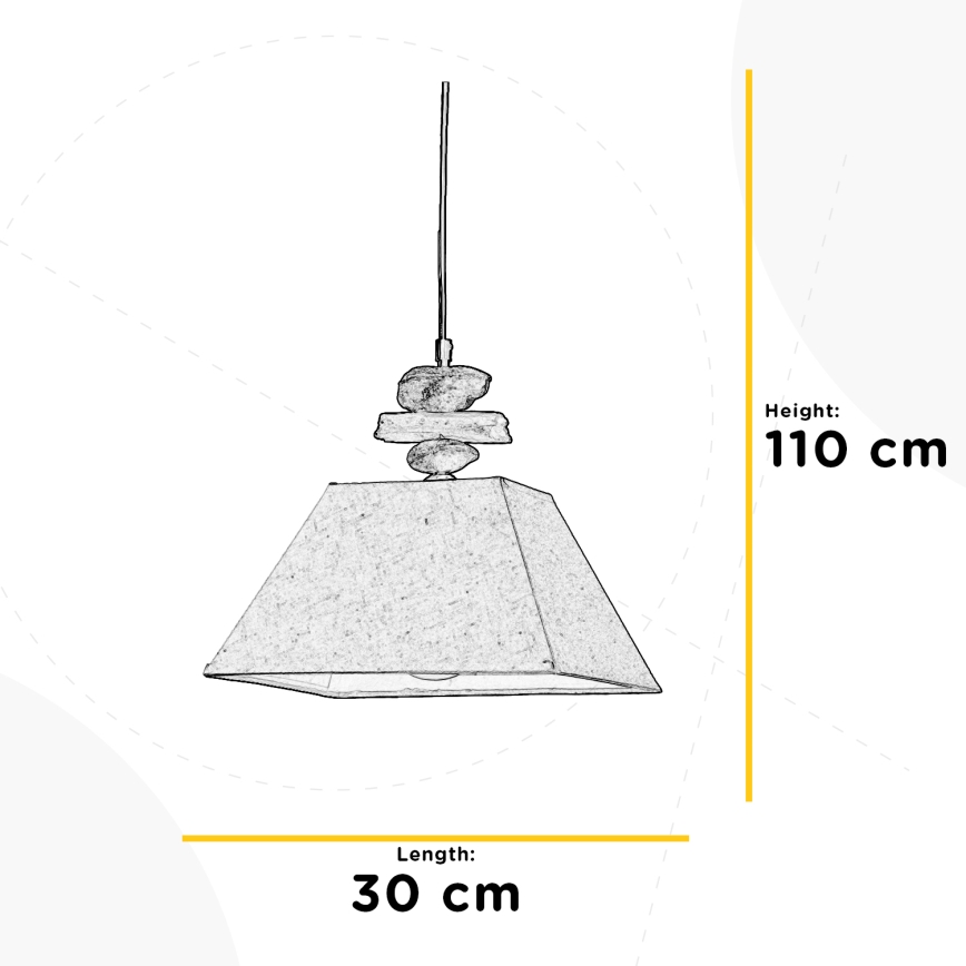 ONLI - Candelabro suspenso SEREGON 1xE27/22W/230V
