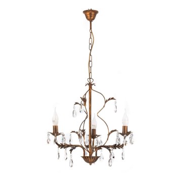 ONLI - Candelabro suspenso TERESA 3xE14/6W/230V bronze