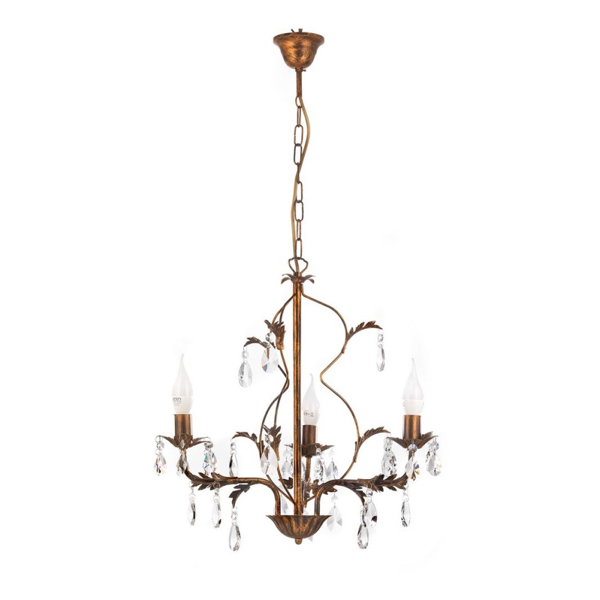 ONLI - Candelabro suspenso TERESA 3xE14/6W/230V bronze
