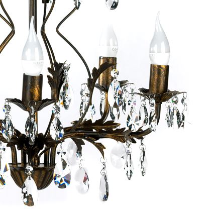 ONLI - Candelabro suspenso TERESA 5xE14/6W/230V bronze