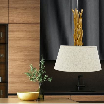 ONLI - Candelabro suspenso WOODY 1xE27/22W/230V