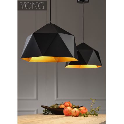 ONLI - Candelabro suspenso YONG 1xE27/22W/230V preto diâmetro 46 cm
