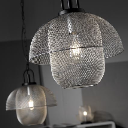 ONLI - Candelabro suspenso ZAIR 1xE27/22W/230V preto/prateado