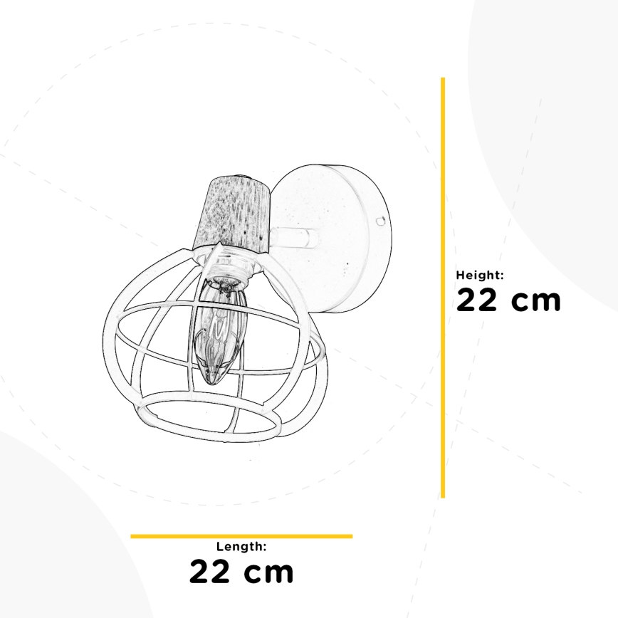 ONLI - Foco de parede GINGER 1xE14/6W/230V
