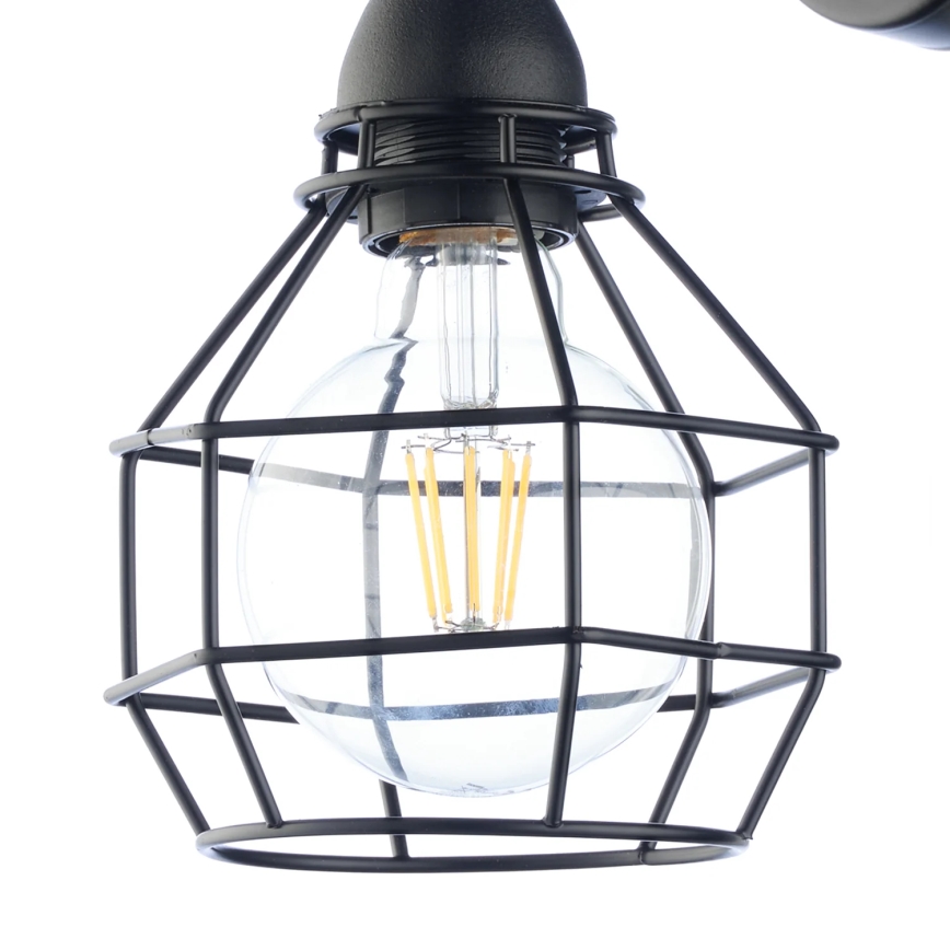 ONLI - Iluminação de parede ARANHA 1xE27/15W/230V preto
