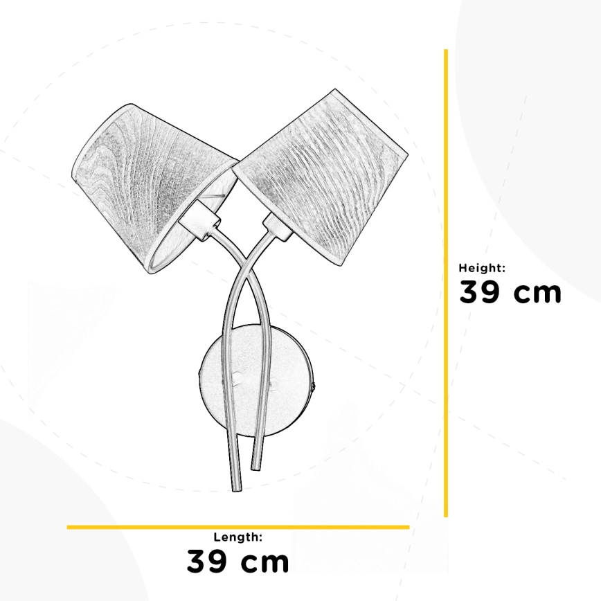 ONLI - Iluminação de parede ASIA 2xE14/6W/230V