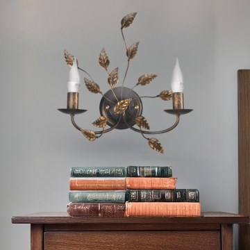 ONLI - Iluminação de parede COLLANA 1xE14/6W/230V bronze/dourado