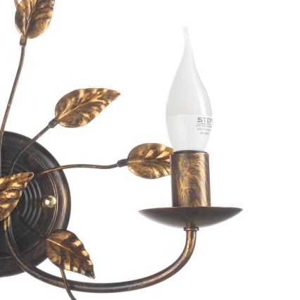 ONLI - Iluminação de parede COLLANA 1xE14/6W/230V bronze/dourado