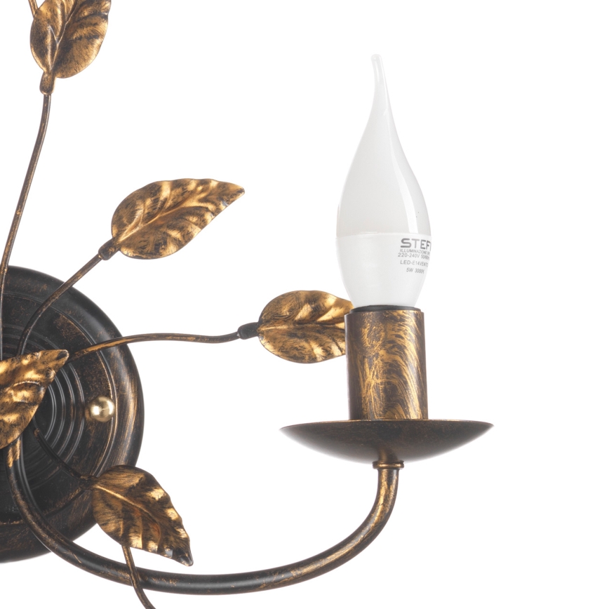 ONLI - Iluminação de parede COLLANA 1xE14/6W/230V bronze/dourado
