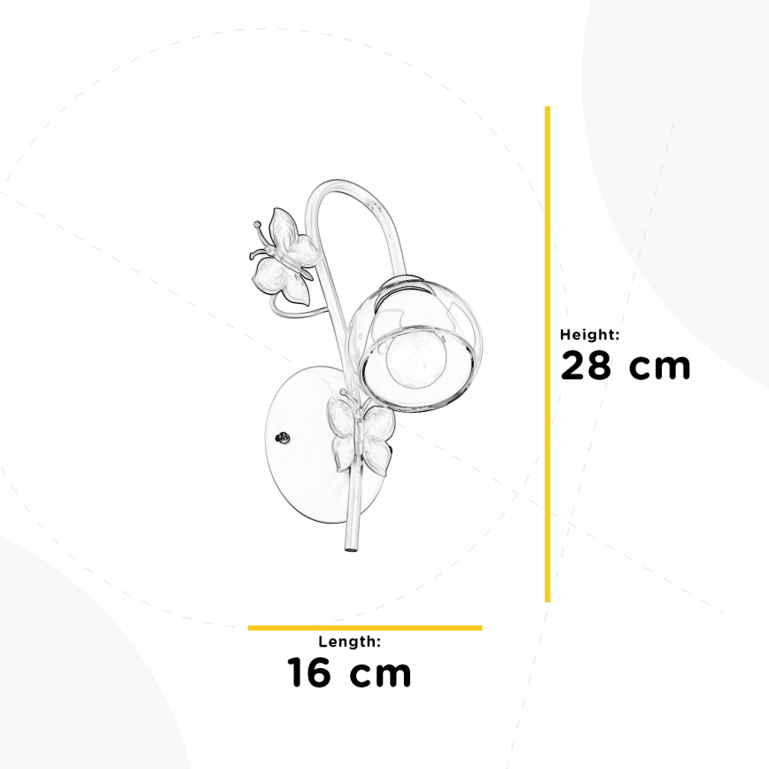 ONLI - Iluminação de parede de criança BUTTERFLY 1xE14/6W/230V