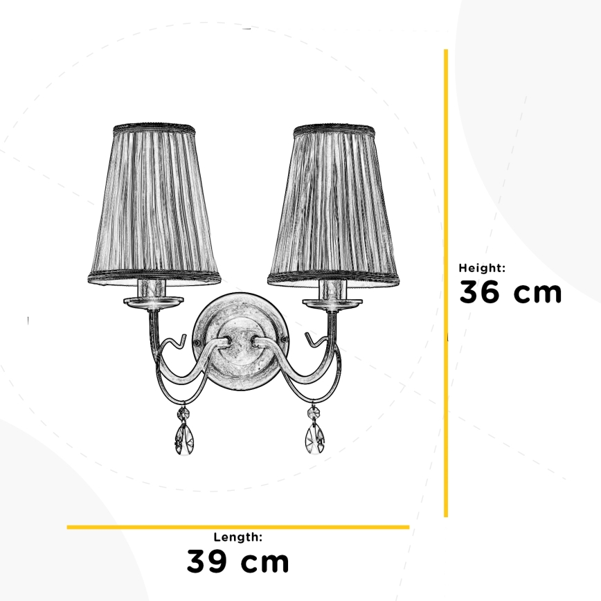 ONLI - Iluminação de parede DELIA 2xE14/6W/230V